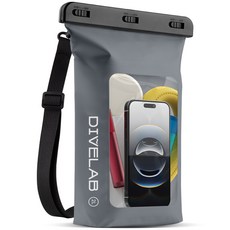 Imall DIVELAB 智慧型手機防水袋 3重鎖定 觸控乾燥袋, 1個, 灰色