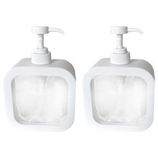 The Ippeum 方形透明容器 500ml, 白色, 2個