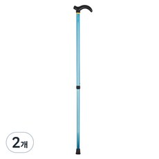 Dr.펠리스제이 높이조절 어르신 지팡이, 블루, 2개