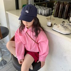 女童撞色口袋襯衫 CCV59GSH610