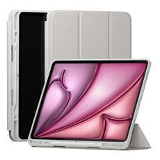 SINJIMORU Sinjifolio 智慧保護套 附Apple Pencil收納槽 平板保護殼, 暖灰色, 1個