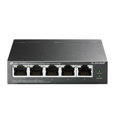 tp-link 5埠 Gigabit 桌上型交換器 含4埠PoE+, TL-SG1005P, 1個
