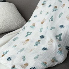 Spazio L Baby 雙層紗布毯, 花園植物