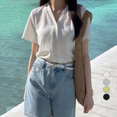 afinar 女款短袖開襟衫T恤