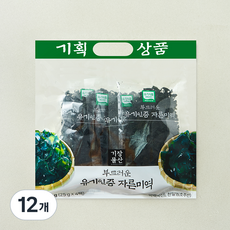기장물산 유기식품 인증 부드러운 자른미역, 25g, 12개