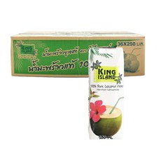 킹아일랜드 코코넛 워터, 250ml, 24개