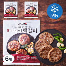 백제원 너비아니 떡갈비 2개입 (냉동), 160g, 6개