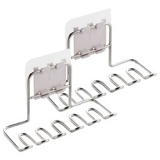 TheLiving 무타공 스텐 칫솔 면도기 거치대 홀더, B Type, 2개