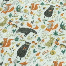 幼童雙層印花紗布毯