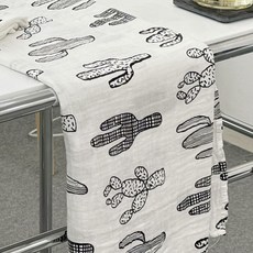 Spazio L Baby 雙層紗布毯, 現代仙人掌