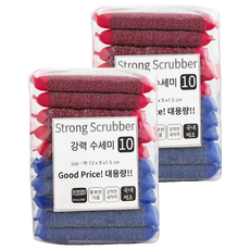 強力鋼絲絨菜瓜布, 2套