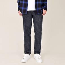 Guystory 男士鬆緊帶彈性水洗Deuno半寬版牛仔褲