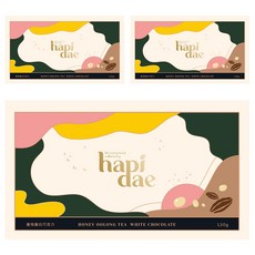 hapidae 蜜烏龍白巧克力 小量包裝 方便攜帶, 120g, 3盒