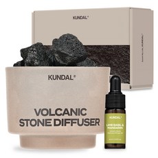 쿤달 볼케닉 스톤 퍼퓸 디퓨저 세트, 라임바질앤만다린, 10ml, 1세트