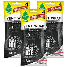 Little Trees 小樹香片 隱形芳香夾 專用StediScent技術 持久香氛, 黑鑽, 3袋