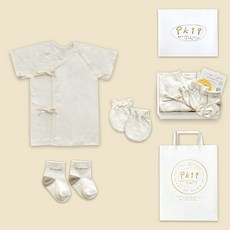 ikii 孩童短袖肚衣用品禮盒 3件組+禮物袋