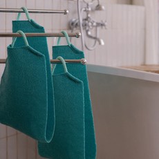 WESSEN 竹製手柄長版沐浴巾, 薄荷, 2入, 1個