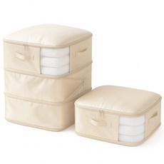 Monopicker 3層棉被壓縮袋 米色, 1套, 2入