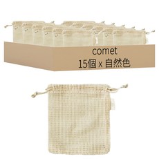 comet Home 棉質起泡網, 自然色, 15個