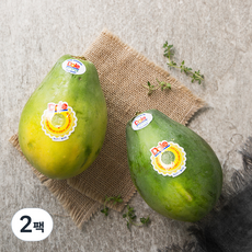 돌 파파야 2입, 1kg, 2팩