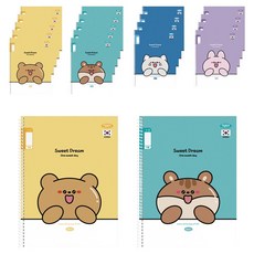 PENPIA 1000 小學線圈筆記本 1-2 無主題 16行 通用, 隨機出貨, 20個