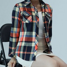 MEICHEL 女款 Piering 修身格紋罩衫 襯衫 10897