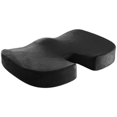 HPICK 蘋果臀記憶棉坐墊 法蘭絨套, 黑色