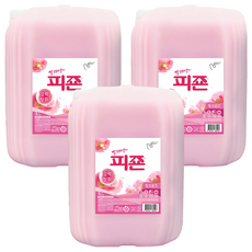 피죤 레귤러 섬유유연제 핑크로즈 본품, 18L, 3개