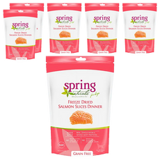 spring 曙光 全齡犬 無穀凍乾生食餐 鮭魚肉餅, 71g, 真實單一的蛋白質, 6包