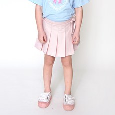 WALTONKIDS 女童涼感透氣少女風圍裹百褶褲裙