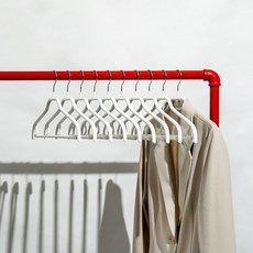 MAWA 防滑兩件式衣裙架 Silhouette Neck 41FRS, 10個, 白色