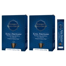 HAWAIIAN QUEEN COFFEE 夏威夷可娜皇后莊園 Kona即溶美式咖啡粉隨身包, 0.9g, 30條, 2盒