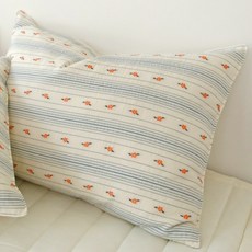 Nubile 山茶花純棉多臂棉花卉枕頭套