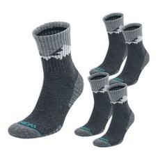 NEPA Mountain Peak 氣墊中筒襪 5雙組, 深灰色, 1套