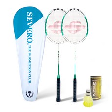Severo 羽球拍 2支 + 羽球2顆 + 全罩式拍套, GNW100, 1套