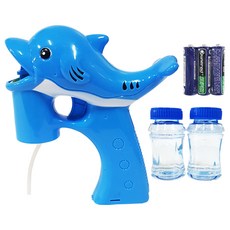 아가플러스 노래하는 LED 돌고래 버블건 세트, 블루, 1개