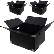 코멧 두꺼운 이사박스 3T 고급 벨크로형 3호~7호, 블랙, 3개