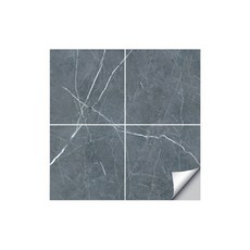 The Flow Company 加厚大理石防水磁磚改造貼紙 4片組 深灰色 地板, 4套