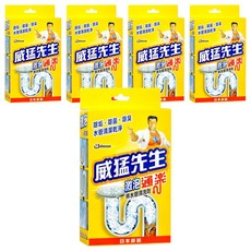 威猛先生激泡通樂排水管清潔劑 除垢除菌除臭 日本原裝, 120g, 5盒