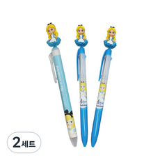 Heemangnote 迪士尼公主 愛麗絲原子筆組 B 0.5mm, 混合顏色, 2套