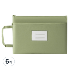 그리뉴얼 다용도 보관 사무용 파일 서류 케이스 A4, 그린, 6개