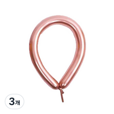 마켓감성 매직 메탈 요술풍선 100p, 로즈골드, 3개