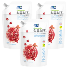 Chamgreen 紅石榴食醋洗碗精補充包, 860ml, 3包