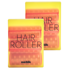 nelik 波浪捲髮導熱髮捲 中型 3入, 粉紅色, 2個