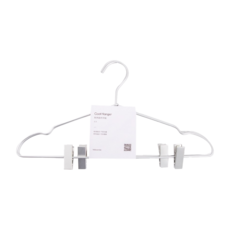 HOLA 和樂家居 肩帶型附夾鋁製衣架 41 x 0.4 x 23cm 2個, 銀色, 1組