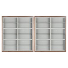 眼鏡展示架木質 12格, 混色, 2個