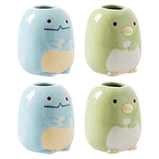 動物多功能牙刷架, 藍色恐龍 + 綠色企鵝, 2組