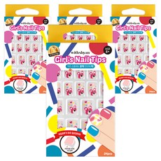 withshyan 女童美甲片, 09 媽媽熊, 4個