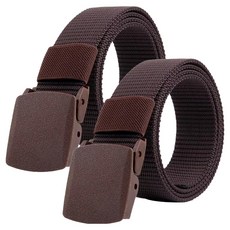 와이홉 캐주얼 작업복 아웃도어 벨트, 브라운, 2개