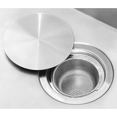 Nature Living 304不鏽鋼水槽排水口全覆蓋蓋 + 排水濾網組, 1套